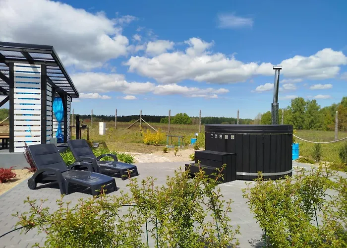 Letniskowy - Lesna Chmurka - Sauna, Bania Tatil Evi Cewice